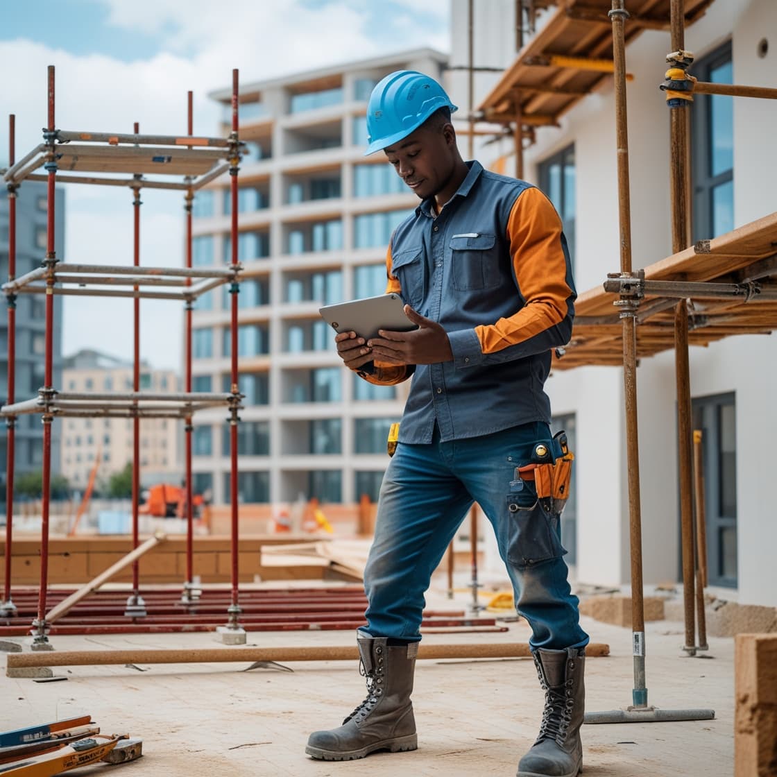 Worker confidently operating specialized equipment after watching a tutorial