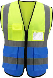 Reflective Vest Lemon & Blue