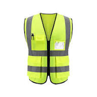 Safety Reflective Jacket with Zip and Pocket