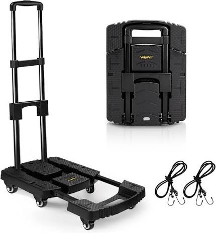 Heavy-Duty Folding Hand Truck Dolly Cart With Wheels